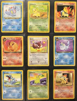 Vintage WOTC Pokemon Card Lot: Eeveelutions + Starters - Image 1