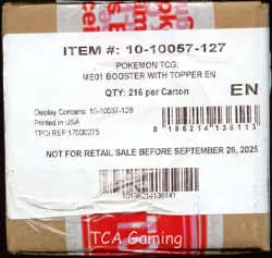 6 x ME01 Mega Evolution SEALED ENHANCED Booster Box (CASE of Pokemon Cards) - Image 1