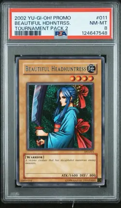2002 Yu-Gi-Oh! Beautiful Headhuntress Tournament Pack 2 TP2 Rare PSA 8 - Image 1