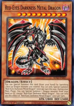 Red-Eyes Darkness Metal Dragon SDAZ-EN007 SDAZ-EN007 Common 1st YUGIOH - Image 1