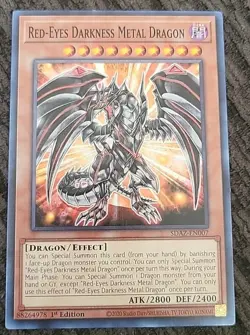 Red-Eyes Darkness Metal Dragon SDAZ-EN007 SDAZ-EN007 Common 1st YUGIOH - Image 2