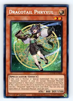 Yugioh Dracotail Phryxul DOOD-EN023 1st Edition Secret Rare Holo - NM ?? - Image 1