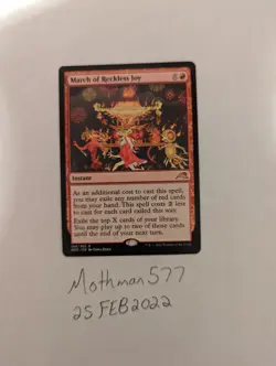March of Reckless Joy [Kamigawa: Neon Dynasty] Rare MTG NM Magic Card - Image 1