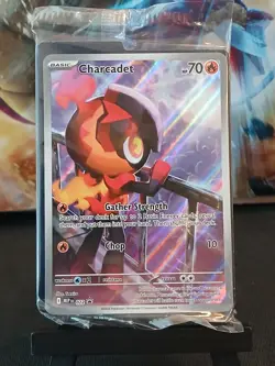 Sealed Pokemon Charcadet 022 Phantasmal Flames ETB Black Star Promo Card - Image 2