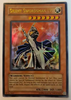 Yugioh! Silent Swordsman LV7 - WC5-EN001 - Rare Card - Image 1