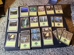 MTG Lot Of 25 Forest Cards Various Sets 1999 - Image 2
