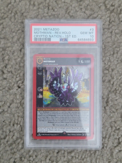 MetaZoo Mothman 1st edition LOT Full & Reverse Holo PSA 10 Gem Mint (3 card lot) - Image 3