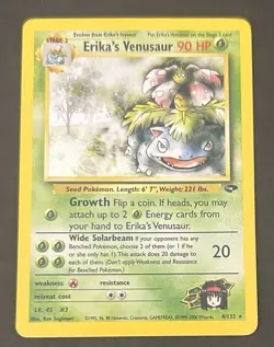 Erika's Venusaur 4/132 Gym Challenge Holo Pokemon Card - Image 1