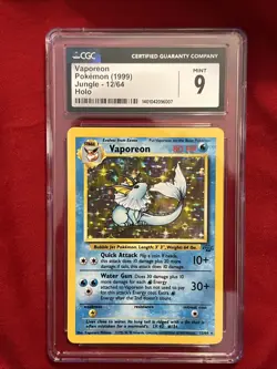 Pokemon Card CGC 9 1999 Pokemon Jungle Vaporeon 12/64 Holo 😍 - Image 2