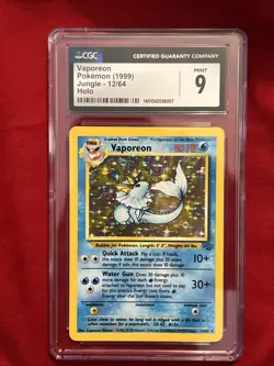 Pokemon Card CGC 9 1999 Pokemon Jungle Vaporeon 12/64 Holo 😍 - Image 3