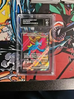 Graded GMA 10 Roaring Moon NM A++ ✅ EX 229/182 Paradox Rift Pokemon Card - Image 1