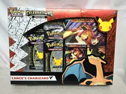 LANCE'S CHARIZARD V Box Promo Cards & Booster Packs Pokemon CELEBRATIONS 2021 - Image 1