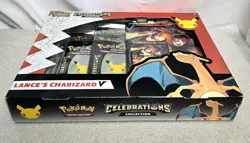LANCE'S CHARIZARD V Box Promo Cards & Booster Packs Pokemon CELEBRATIONS 2021 - Image 5