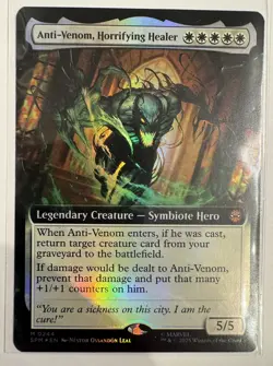 Anti-Venom, Horrifying Healer (Extended Art) Foil 244 Marvel’s Spiderman MTG NM - Image 1