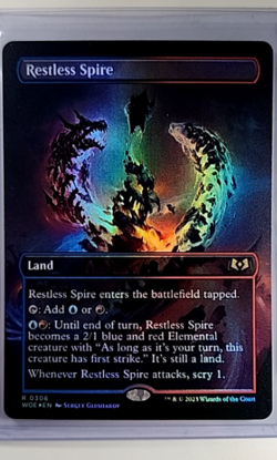 MTG Magic The Gathering WOE Wilds of Eldraine Borderless Foil 306 Restless Spire - Image 1