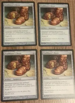 MTG 4X Trailblazer's Boots Zendikar Magic Lightly Played #208 2009 - Image 1