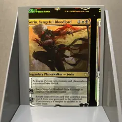 MTG Foil Miscut Sorin, Vengeful Bloodlord War Of Spark NM Magic The Gathering - Image 1
