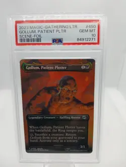2023 MAGIC THE GATHERING LTR GOLLUM SCENE FOIL PSA 10 GEM MINT #450 LOTR MTG - Image 1