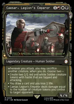 1x Caesar, Legion's Emperor - Showcase - Foil NM-Mint, English Universes Beyond: - Image 1