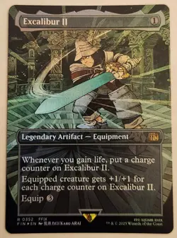 Excalibur II (Borderless) Final Fantasy Foil #352 Rare NM+ - Image 1