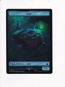 MAGIC THE GATHERING MTG DR. WHO FOIL TOKEN FISH / TREASURE 29 - Image 1