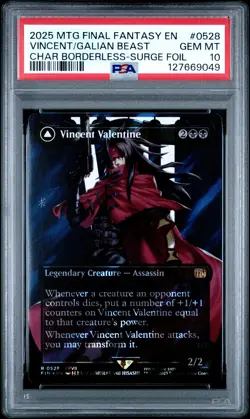 2025 MTG FINAL FANTASY #0528 GALIAN BEAST/VINCENT VALENTINE PSA 10 - Image 1