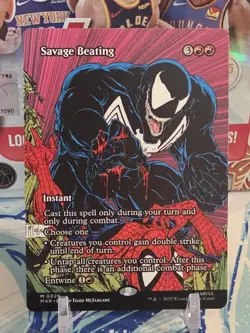 MTG Savage Beating - Marvel Spider-Man MYTHIC #0026 (NM, NONFOIL) - Image 1