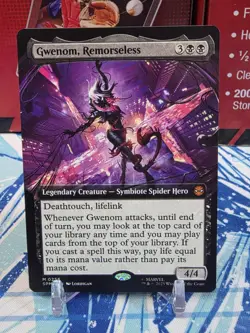MTG Spider-Man Gwenom Remorseless 0256 Extended Art Mythic NON FOIL - Image 1