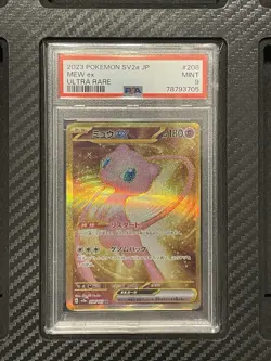2023 PSA 9 Mew ex #208 Ultra Rare Gold Pokemon TCG Japanese SV2a 151 Mint - Image 1