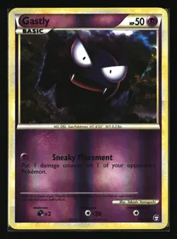 Pokemon GASTLY 63/102 Reverse Holo (2010 Triumphant) LP/Light Play - Image 1