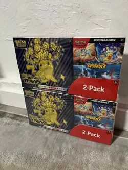 Pokemon TCG Surging Sparks ETB & Booster Bundle Costco 2-Pack NEW Factory Sealed - Image 1