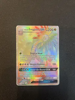 1x Alolan Exeggutor GX - 118/111 - Secret Rare NM-Mint Pokemon SM04 - Crimson In - Image 1