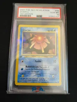 Pokemon Staryu 56 Neo Revelation 1st Edition 2001 Gem Mint PSA 10 - Image 1