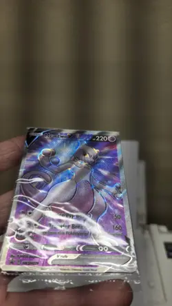 Mewtwo V SWSH229 Black Star Promo Full Art Holo Pokemon Go TCG 2022 Sealed - Image 3