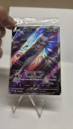 Mewtwo V SWSH229 Black Star Promo Full Art Holo Pokemon Go TCG 2022 Sealed - Image 5