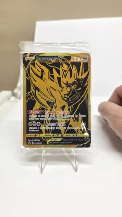 Pokemon TCG Zacian v SWSH076 Zamazenta v SWSH077 Gold Black Star Promo SEALED - Image 2