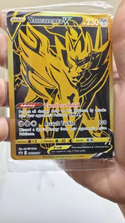 Pokemon TCG Zacian v SWSH076 Zamazenta v SWSH077 Gold Black Star Promo SEALED - Image 5