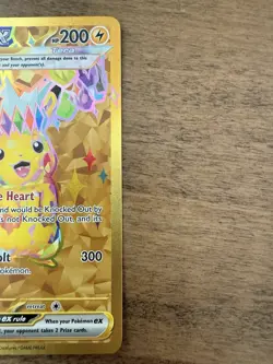 Pokemon TCG Pikachu EX Surging Sparks Holo Hyper Rare Gold 247/191 - Image 2