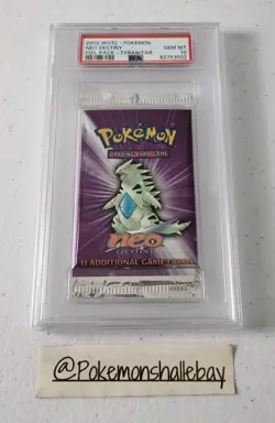 Pokemon Neo Destiny SEALED Booster Pack *PSA 10 - GEM MINT* Tyranitar - Image 1