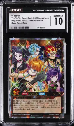 2023 YU-GI-OH! MEGAROAD PACK 2 - OVER RUSH RARE - JPN VI-FRND CGC 10 GEM MINT - Image 1