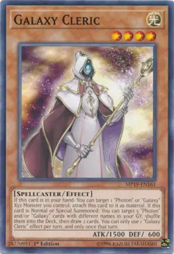 Galaxy Cleric - MP19-EN161 - Common - 1st Edition - Lightly Played - Image 1