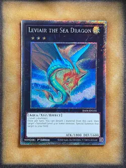 Yugioh Leviair the Sea Dragon RA04-EN155 Platinum Secret Rare 1st Ed NM - Image 1