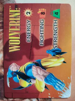 OverPower Original Marvel Fleer 1995 Wolverine Hero Character Card Rare LP - Image 1