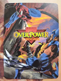 OverPower Original Marvel Fleer 1995 Wolverine Hero Character Card Rare LP - Image 2