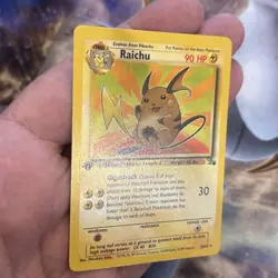 Raichu 29/62 Rare 1st Edition Fossil Pokemon Card vintage non holo old school - Image 4