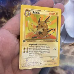 Raichu 29/62 Rare 1st Edition Fossil Pokemon Card vintage non holo old school - Image 5