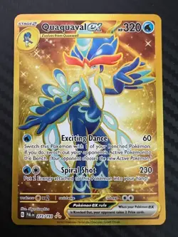 Pokemon TCG Quaquaval ex 273/193 Sv02 Holo Card Paldea Evolved NM - Image 1