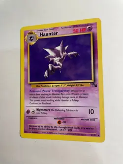 Pokemon Card Fossil Bundle- Haunter, Gengar, Hypno - WoTC Lot MP-NM - Image 5
