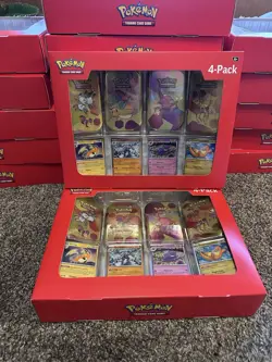 Pokemon 151 (4 Mini Tins + 4 Promo Card) Pokemon Sam’s Club (Styles may Vary) - Image 1