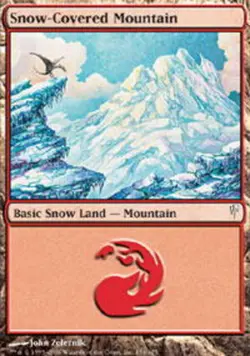 Snow-Covered Mountain ~ Lightly Played ColdSnap MTG Magic UltimateMTG Land Card - Image 1